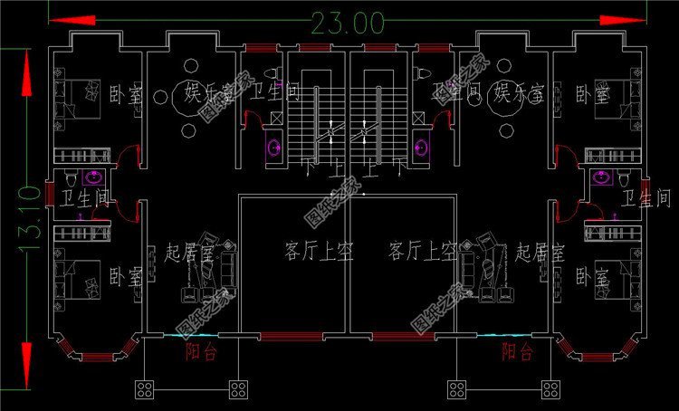 農(nóng)村雙拼三層自建房設(shè)計圖，兄弟倆娶親又不想隔太遠，這三套別墅絕對值得