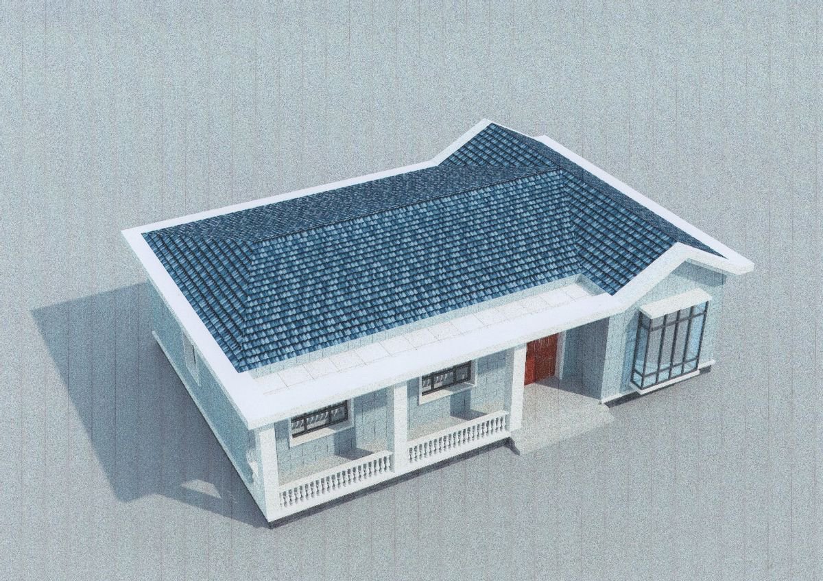 開(kāi)間15米左右的一層自建房，空間足夠大，值得農(nóng)村一建