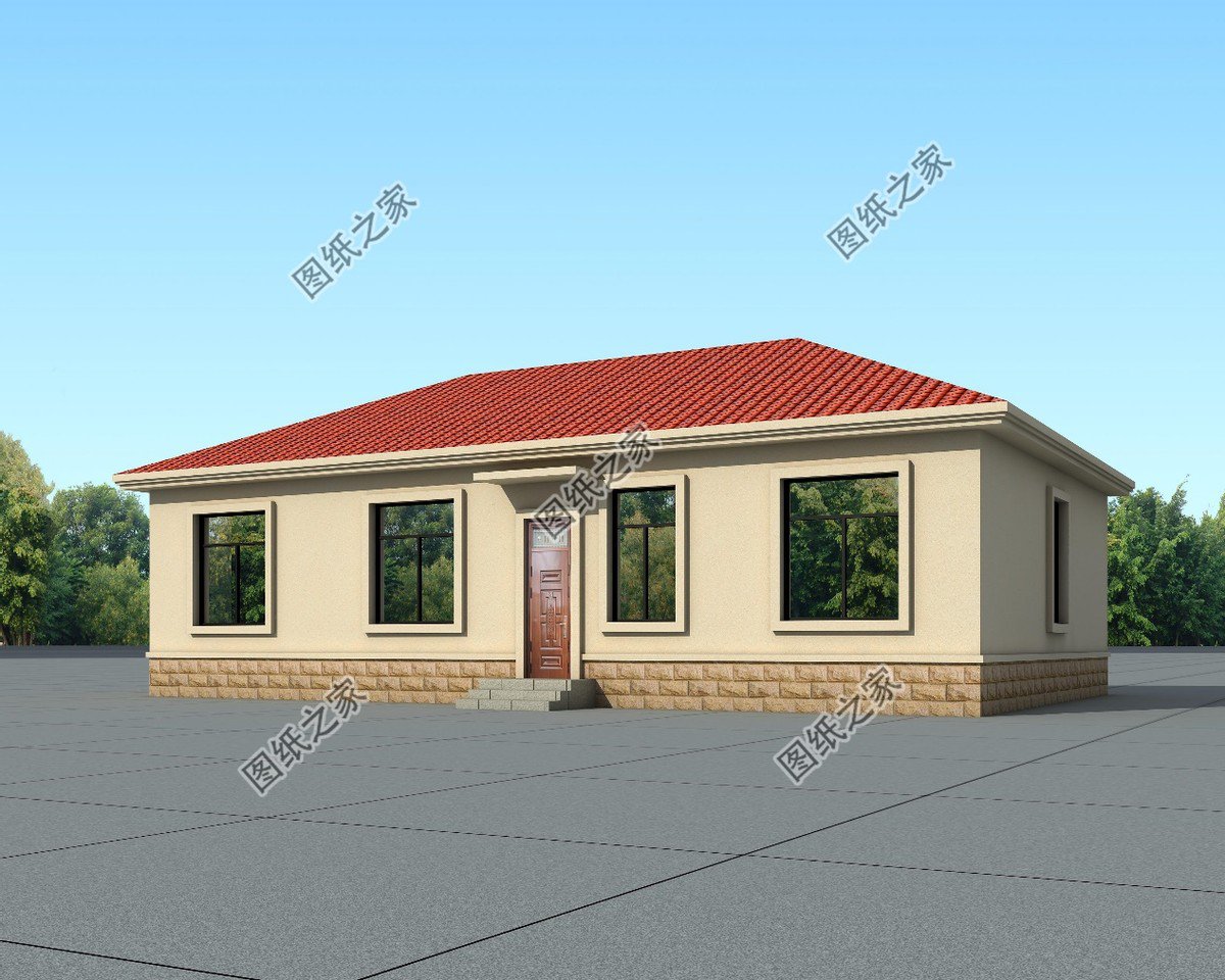 開(kāi)間15米左右的一層自建房，空間足夠大，值得農(nóng)村一建