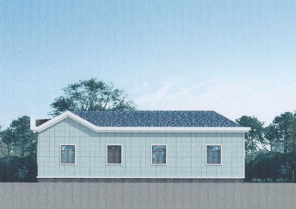 開(kāi)間15米左右的一層自建房，空間足夠大，值得農(nóng)村一建