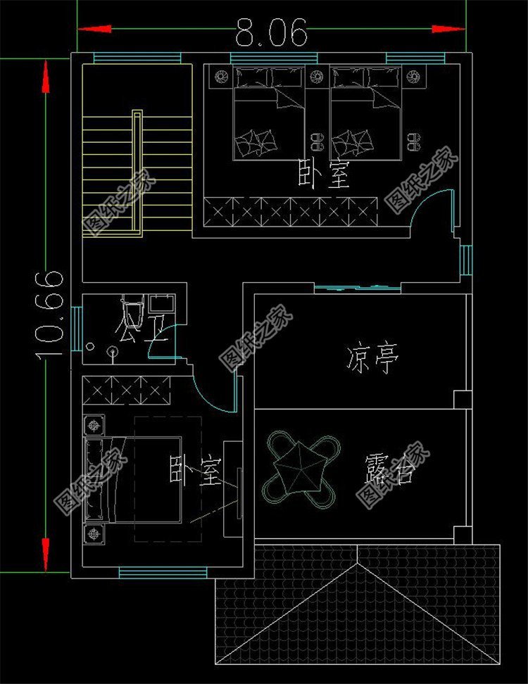開間設(shè)計(jì)8米寬的自建房，雖然不大，建成也好看