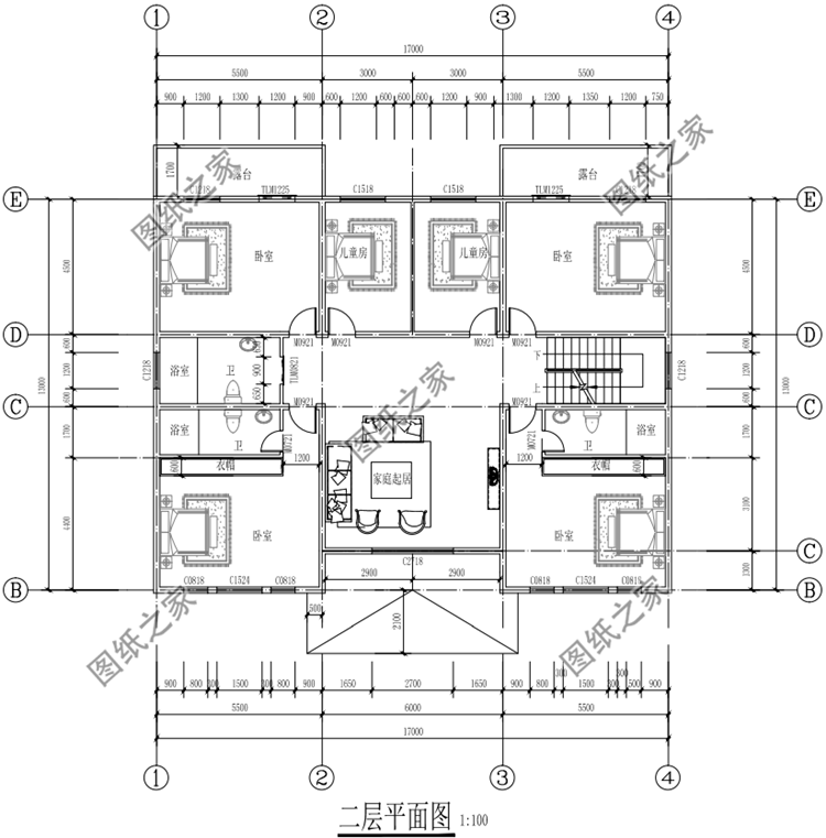 大面寬二層別墅設(shè)計(jì)圖，長(zhǎng)輩看了都夸建的好，大面寬十分大氣