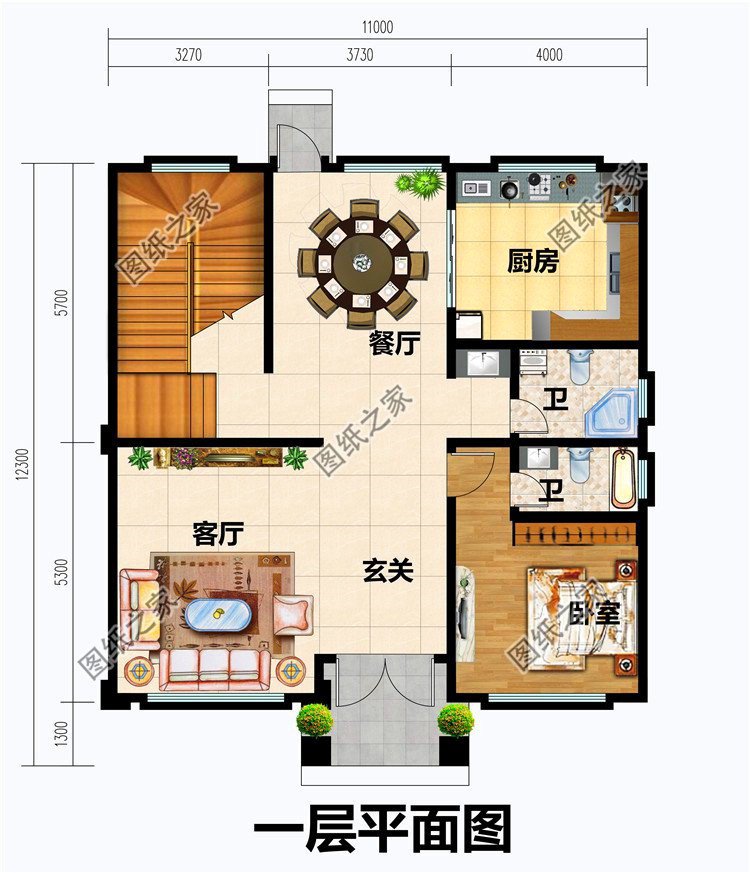 三開(kāi)間小三層別墅設(shè)計(jì)圖，造型簡(jiǎn)單不就是用，采光通風(fēng)都不是問(wèn)題