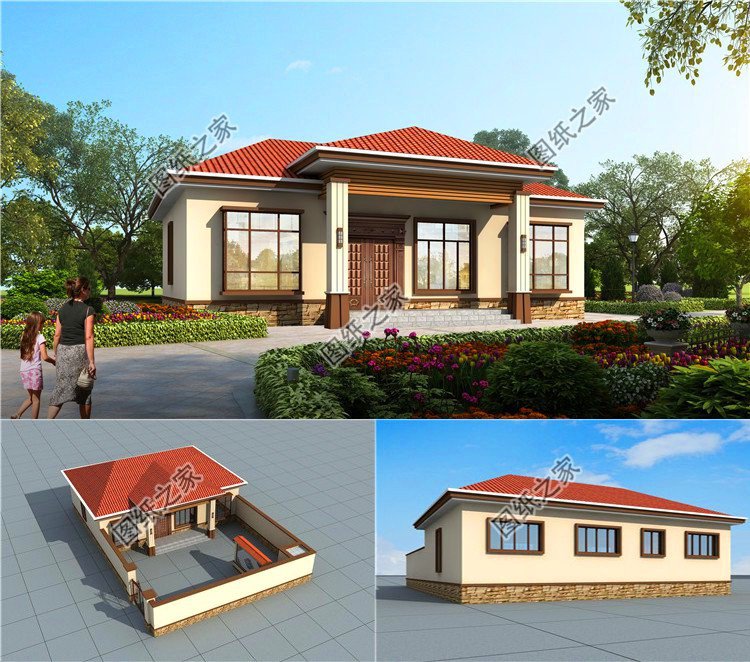 新款一層農(nóng)村自建房設(shè)計(jì)圖，小房子也有大排場，建房還是一層好