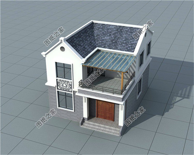 迷你二層別墅設(shè)計圖，占地不超過100平，建好家人越住越順心