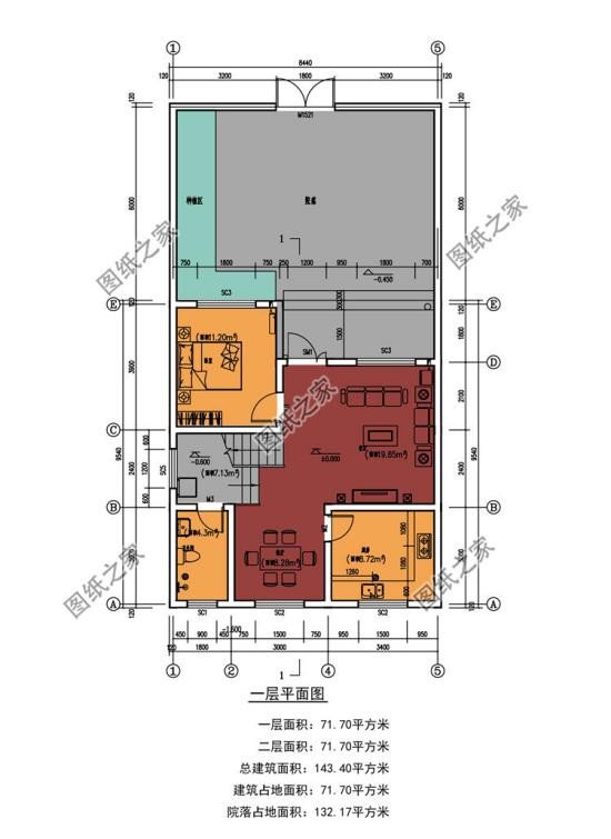 面寬8米左右二層別墅設(shè)計圖，戶型好看施工簡單，聰明人早就收藏好圖紙了