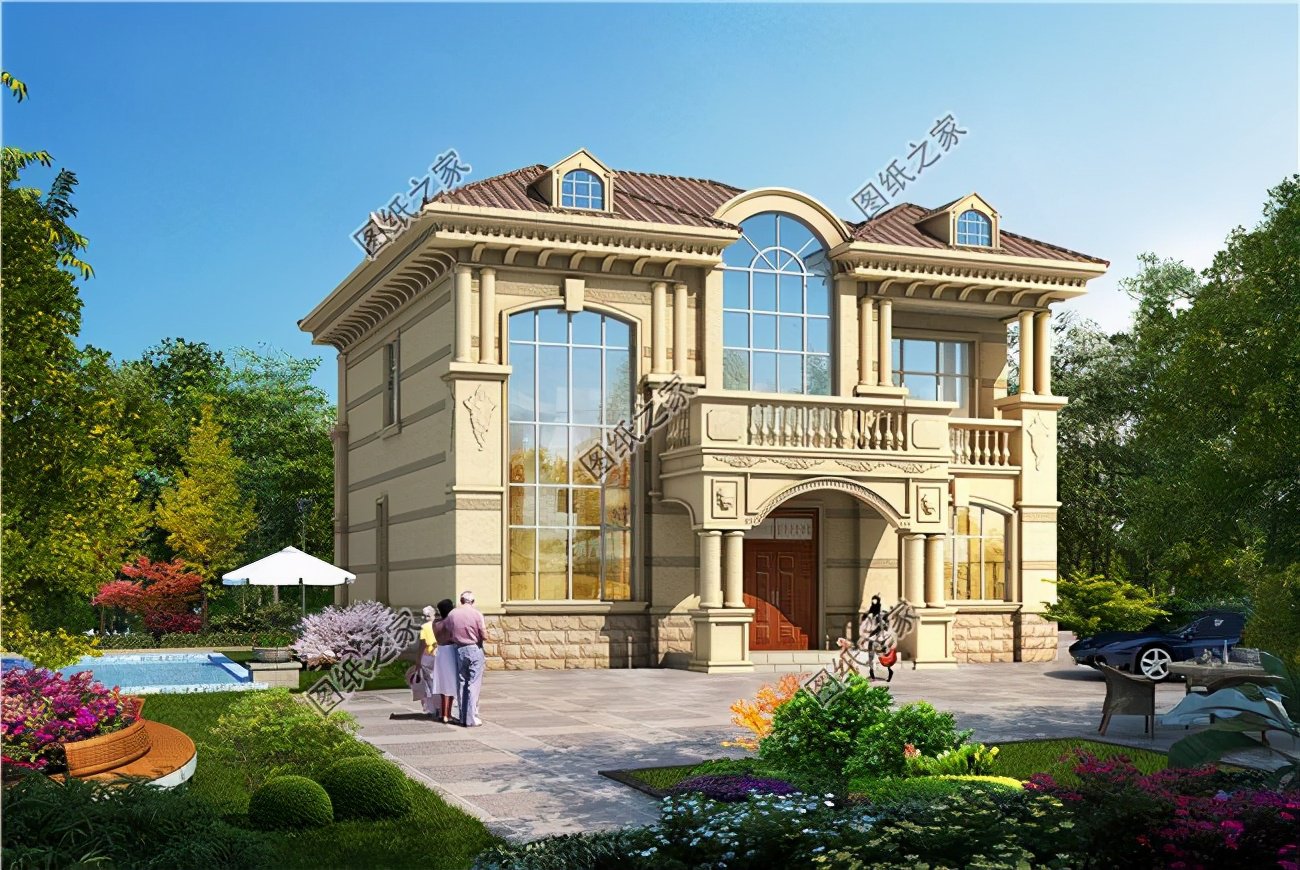 農(nóng)村二層斜坡屋頂設(shè)計(jì)別墅，普通人也可以擁有別墅夢(mèng)