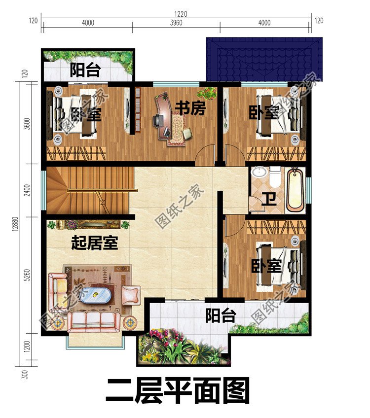 新中式三層樓房設計