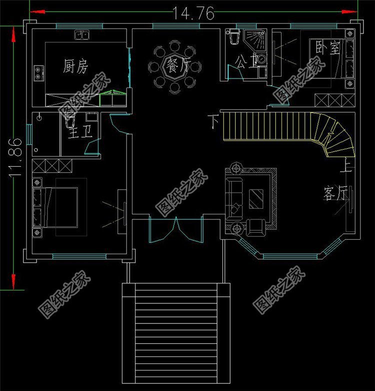 有實(shí)用車庫的二層自建房，外觀布局都出色的設(shè)計(jì)