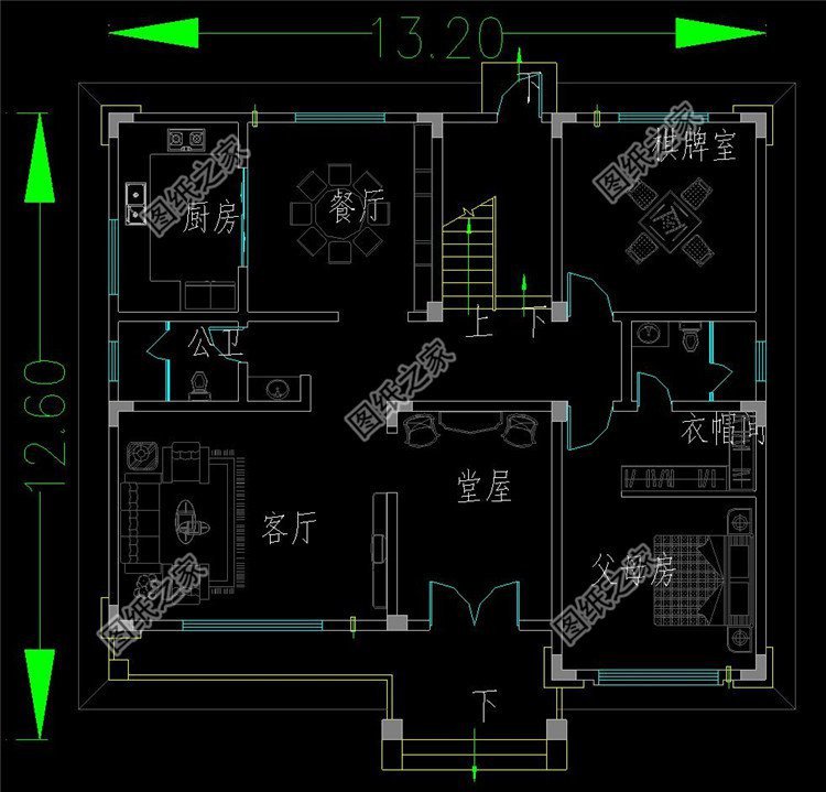 有傳統(tǒng)堂屋戶型的自建房，布局真心的贊！