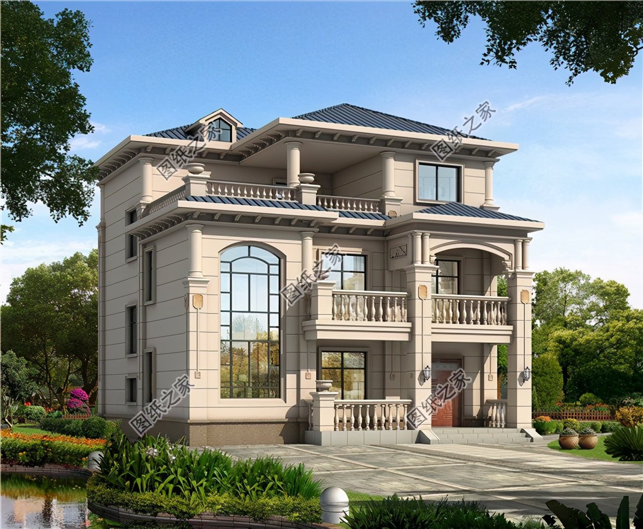 挑空客廳＋旋轉(zhuǎn)樓梯的三層別墅，看了真想趕緊掙錢回老家建一棟