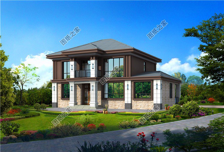 農(nóng)村二層簡(jiǎn)單別墅圖片，趁著別人還沒建趕緊收了給自家安排上