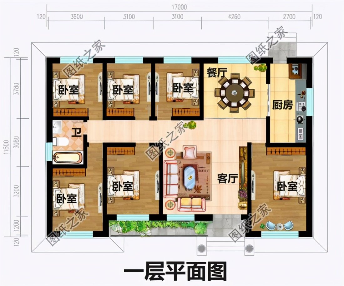 農(nóng)村蓋房還是一層好，這三款一層平房設(shè)計(jì)圖省錢又好看
