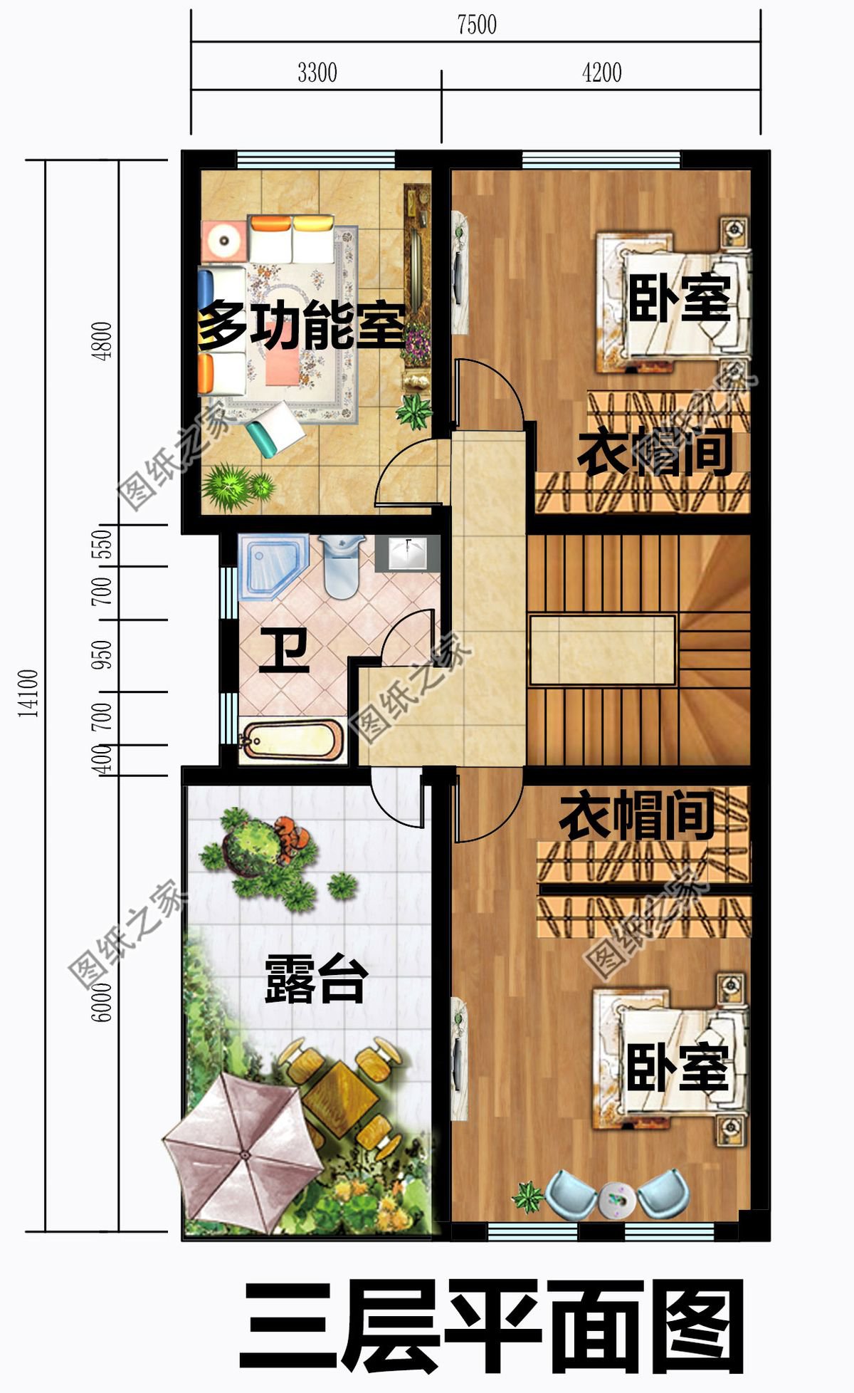 寬7米的農(nóng)村別墅，這三款我都看花眼了