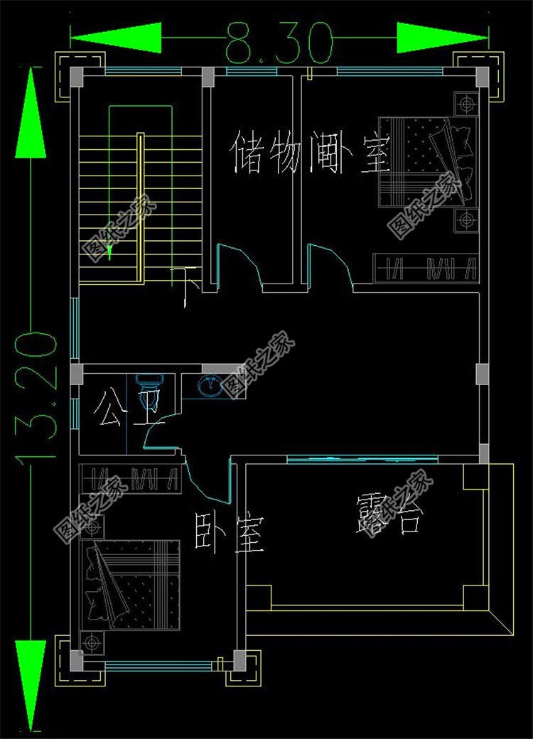 農(nóng)村自建房三層平面圖，高端氣派，成為村里地標(biāo)性建筑