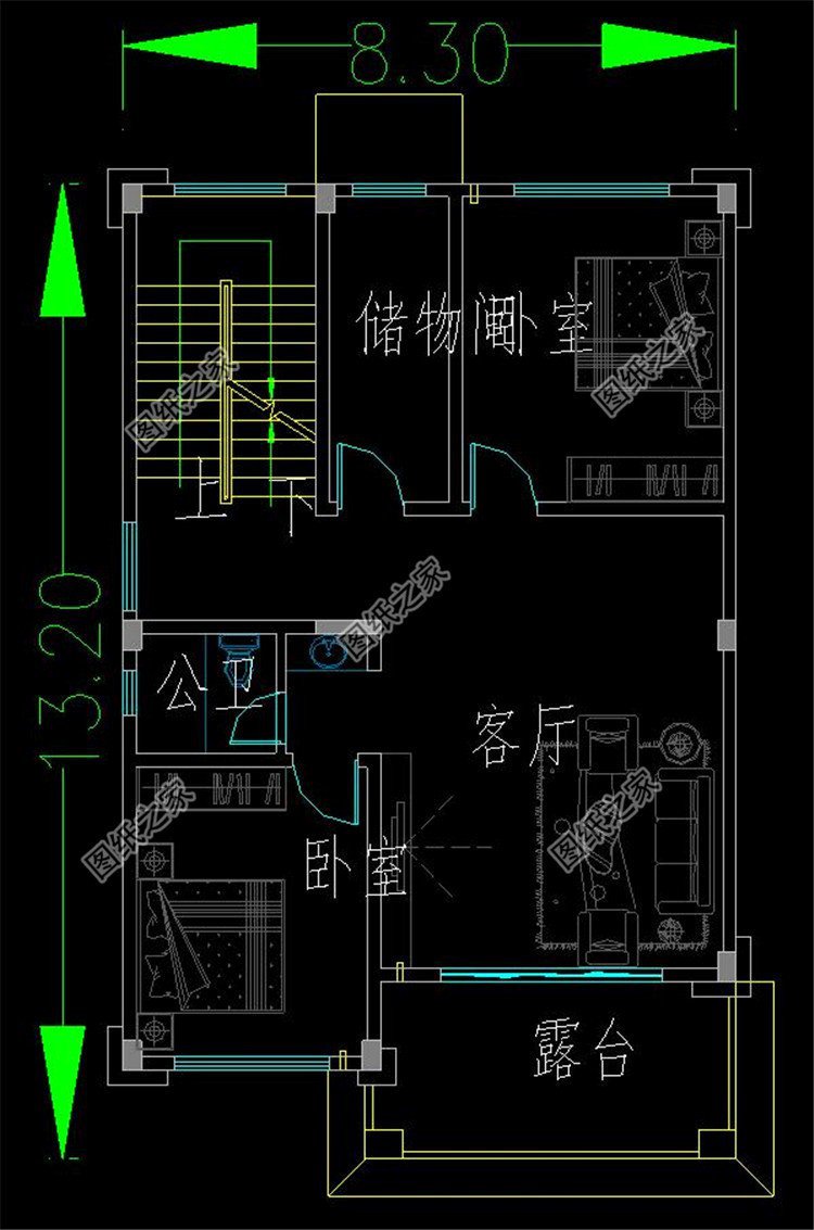 農(nóng)村自建房三層平面圖，高端氣派，成為村里地標(biāo)性建筑