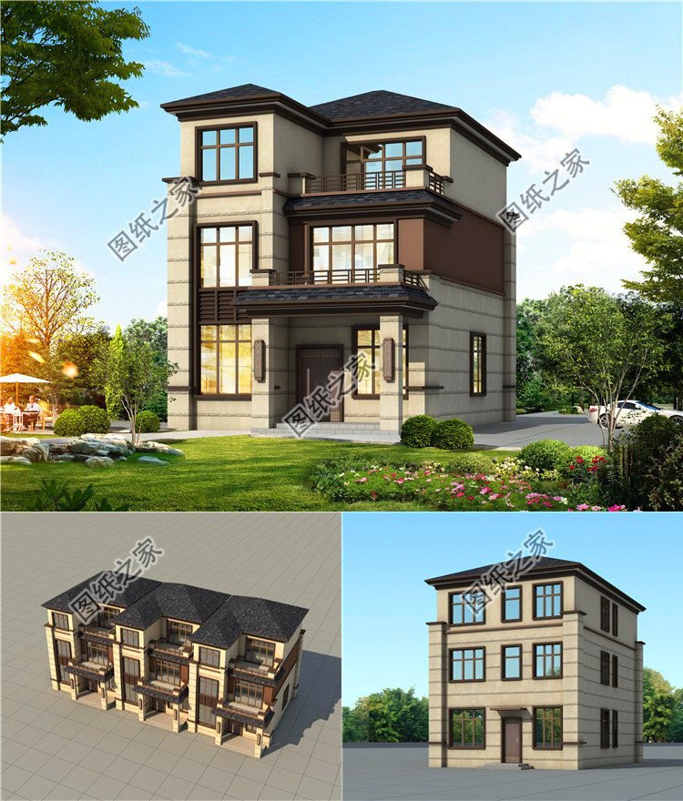 農(nóng)村自建房三層平面圖，高端氣派，成為村里地標(biāo)性建筑