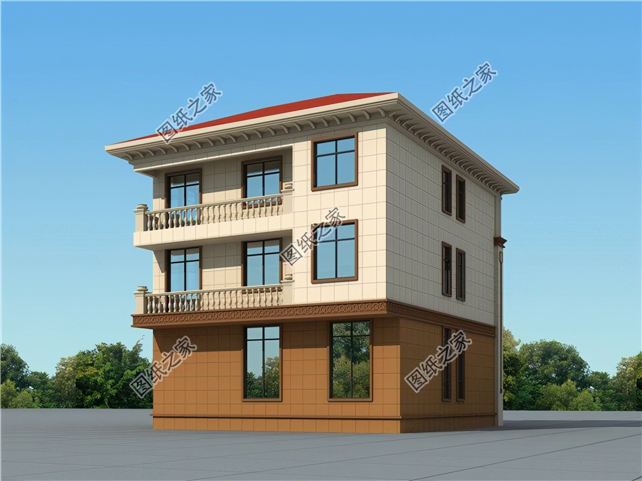 農(nóng)村可以建的小樓房，漂亮又貴氣，村里建一棟獨(dú)一無(wú)二