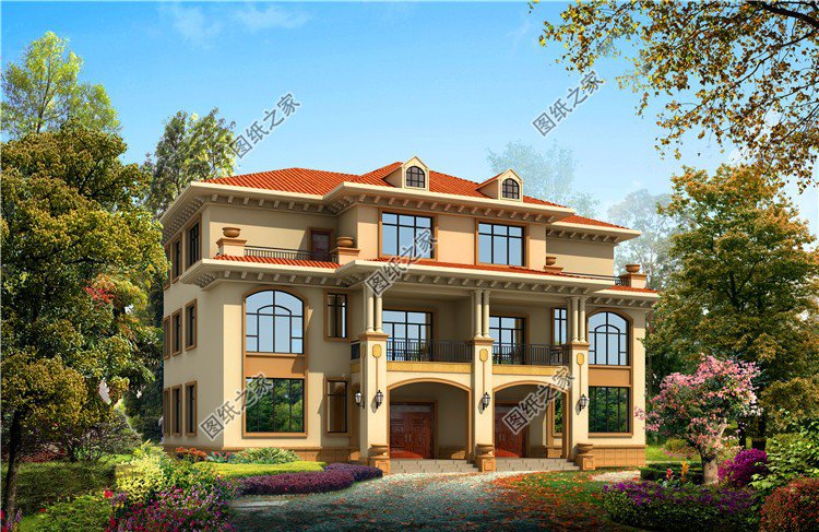 農(nóng)村雙拼樓房設(shè)計(jì)圖，兄弟合建省錢又好看，日子自然越過越紅火