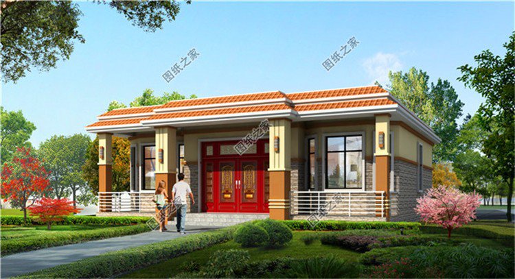 農(nóng)村一層自建房效果圖大全，老家建一棟可真是太實(shí)用了，盡享浪漫田園生活