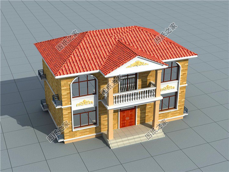 農(nóng)村建房二層設(shè)計(jì)效果圖，公共區(qū)域空間大，真正自在人家