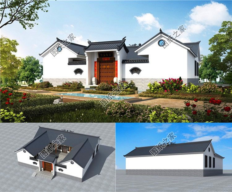 簡約一層平房自建房設計圖，這幾套戶型實實在在，選一套喜歡的建沒壓力