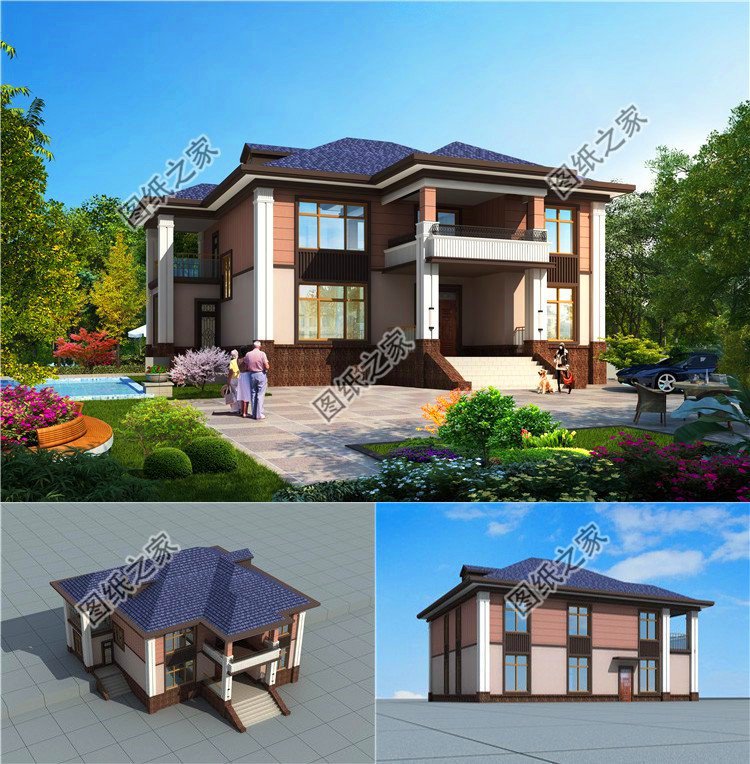 農(nóng)村建二層樓別墅圖片，布局大氣經(jīng)得起推敲，光看著就是一種享受