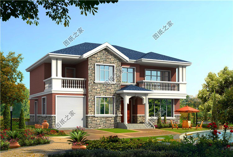 農(nóng)村二層別墅圖片外觀圖，建好風(fēng)光無(wú)限，讓家人住得舒服又體面