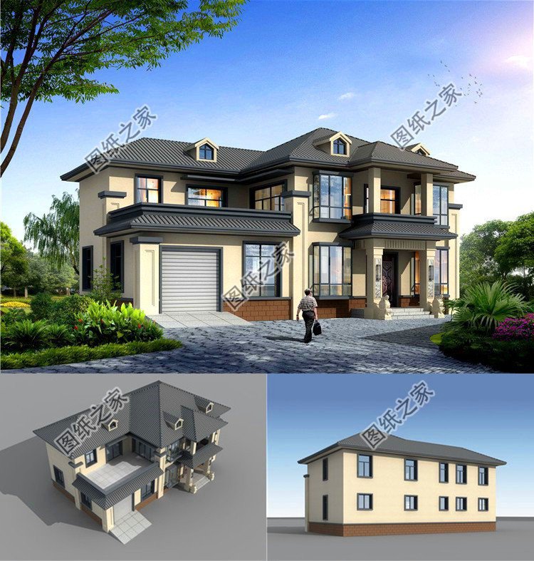 農(nóng)村二層別墅圖片外觀圖，建好風(fēng)光無(wú)限，讓家人住得舒服又體面