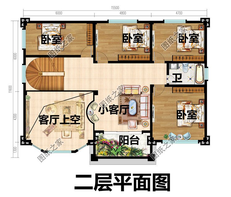 2023鄉(xiāng)村樓房二層設(shè)計(jì)圖