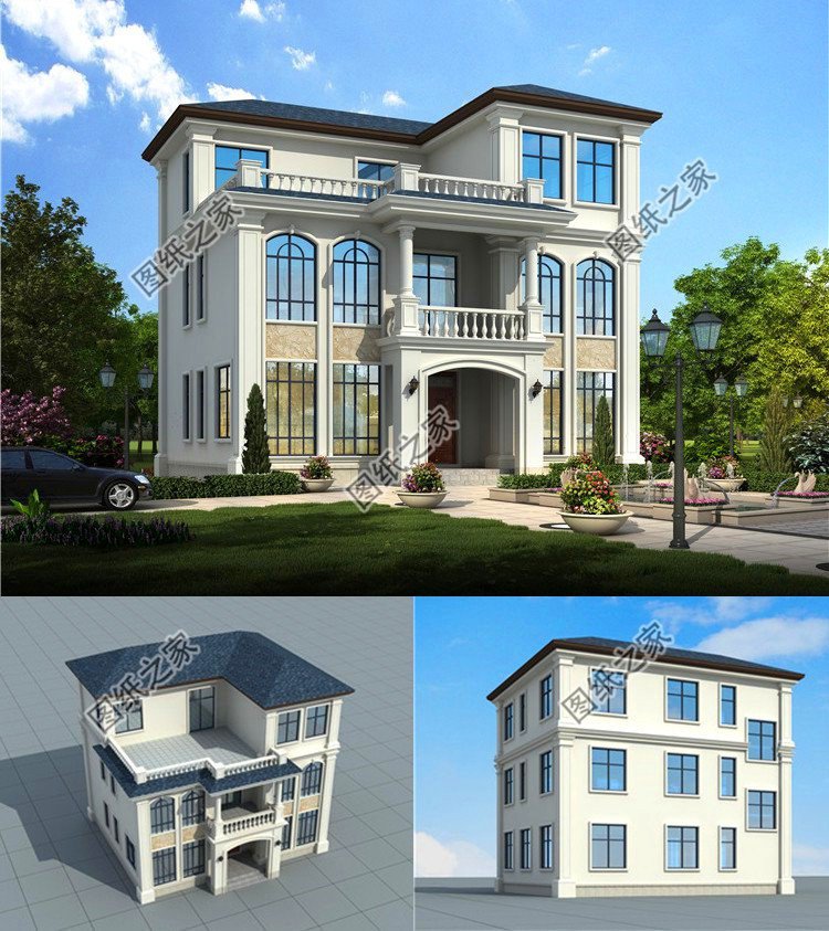 三層農(nóng)村自建房效果圖，這三款不超過30萬，錯(cuò)過了拍大腿都沒用