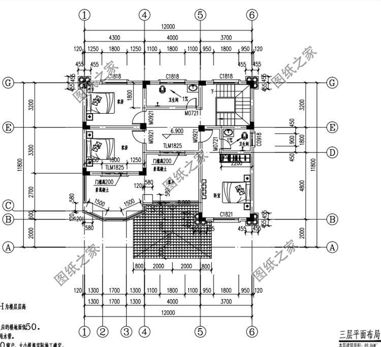 農(nóng)村三層普通房屋設(shè)計圖，外觀布局深入人心，大部分家庭都能建