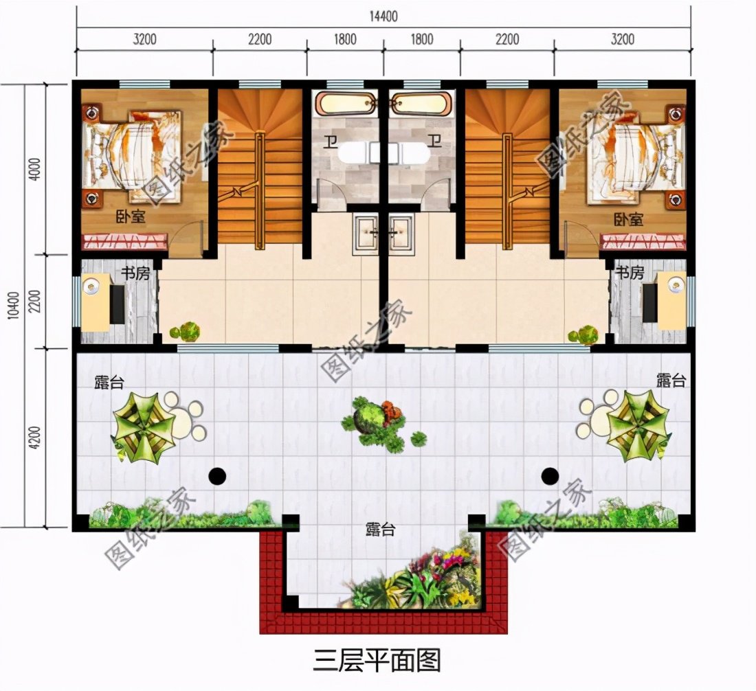 農(nóng)村兄弟雙拼自建房設(shè)計(jì)圖，城里有錢你都不到的好戶型