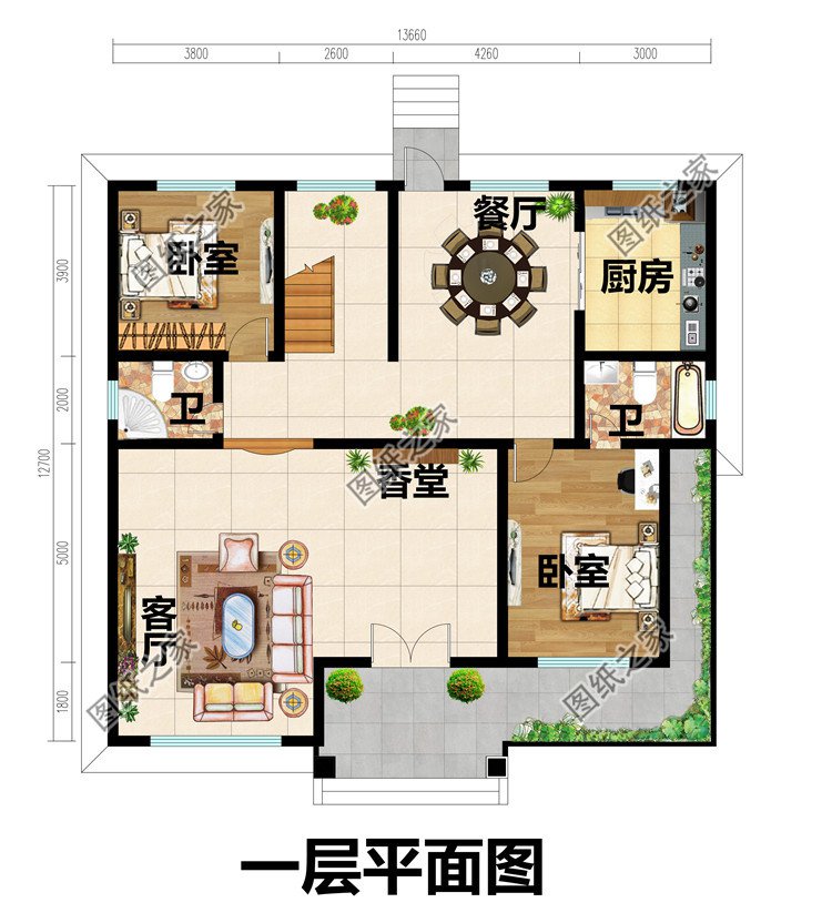 歐式時尚二層別墅設(shè)計圖