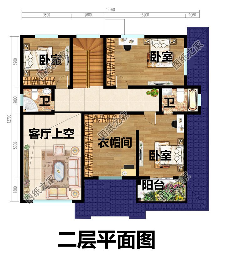 歐式時尚二層別墅設(shè)計圖