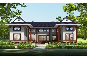 農(nóng)村二層中式三合院設計圖，這才是國人該建的房子