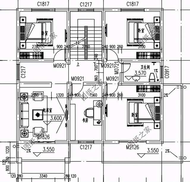 農(nóng)村二層簡約房子圖片，造型簡單，打造溫馨的家
