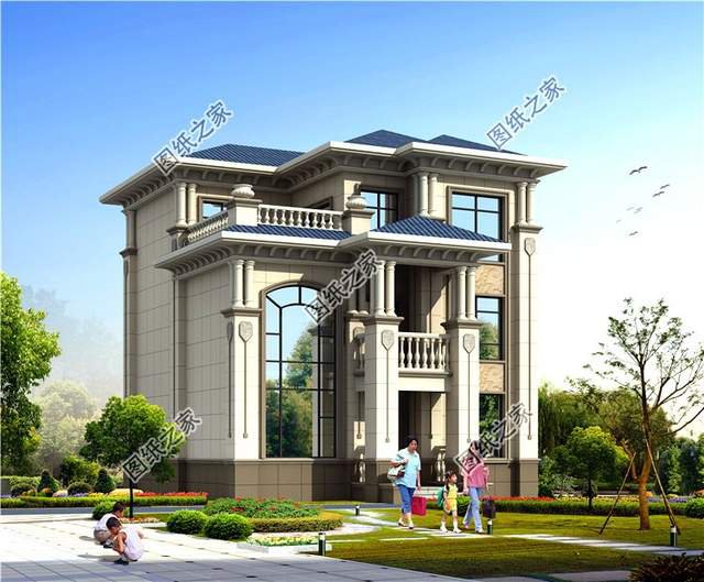 新款漂亮的農(nóng)村三層復(fù)式別墅設(shè)計(jì)圖高端大氣上檔次，造價(jià)30萬左右