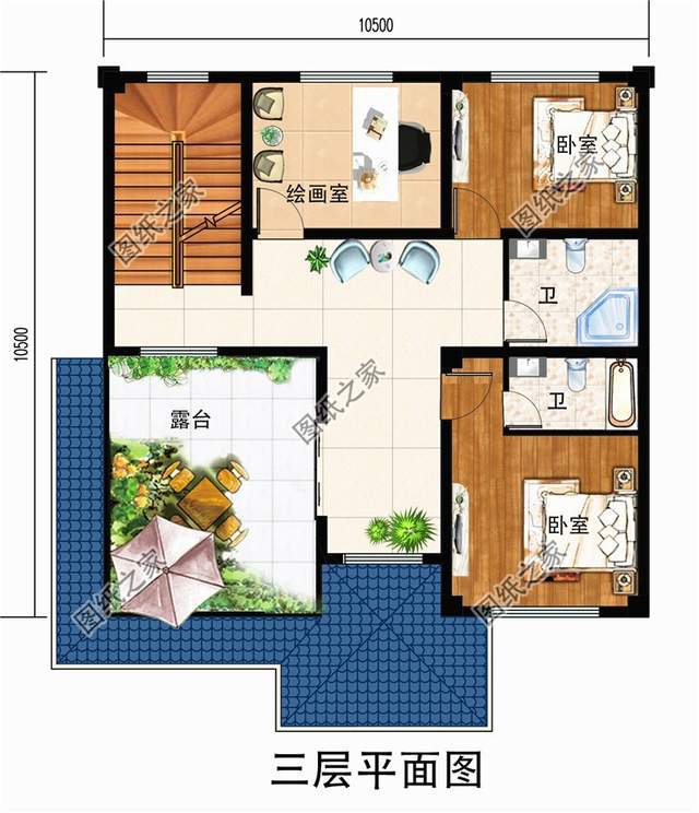 新款漂亮的農(nóng)村三層復(fù)式別墅設(shè)計(jì)圖高端大氣上檔次，造價(jià)30萬左右