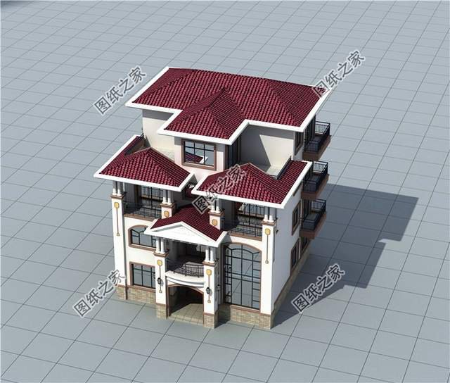 超氣派的農(nóng)村自建房豪華大別墅設(shè)計圖，簡直無法比擬