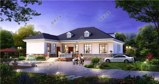 設計感十足的，7字型一層別墅設計圖，最近火到爆