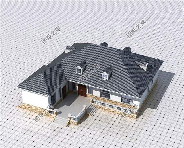 設計感十足的，7字型一層別墅設計圖，最近火到爆