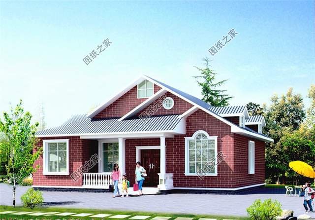 三套舒適又美觀的一層半自建別墅設(shè)計(jì)圖紙