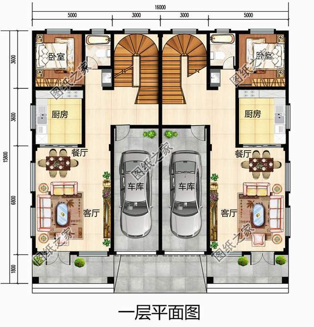 多少次的回眸才有這樣一處農(nóng)村兄弟雙拼別墅設(shè)計(jì)圖