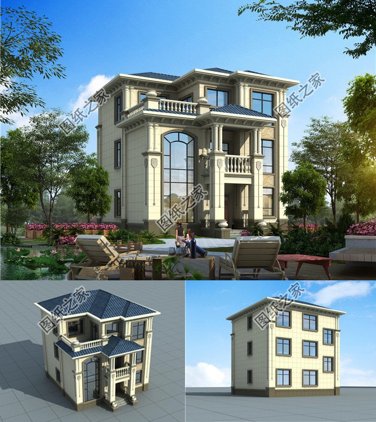 110平方米農(nóng)村三層房屋圖效果圖