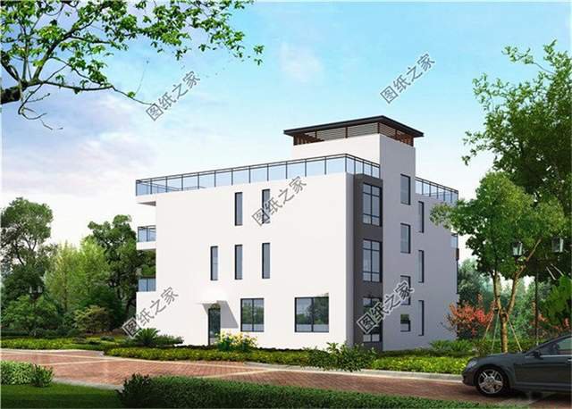 不帶羅馬柱的超現(xiàn)代三層別墅設計圖，這樣的風格你愛了嗎