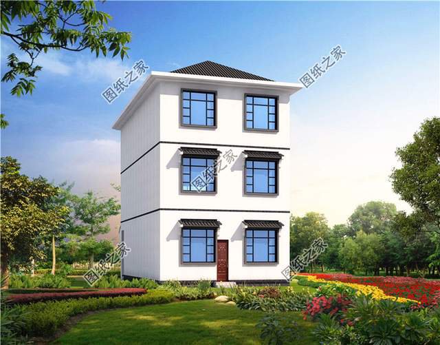 不帶羅馬柱的超現(xiàn)代三層別墅設計圖，這樣的風格你愛了嗎