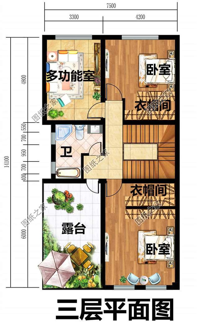 不帶羅馬柱的超現(xiàn)代三層別墅設計圖，這樣的風格你愛了嗎