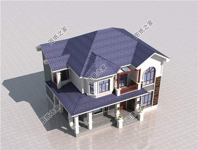 開(kāi)間11×13米的小清新二層別墅設(shè)計(jì)圖，賊亮眼