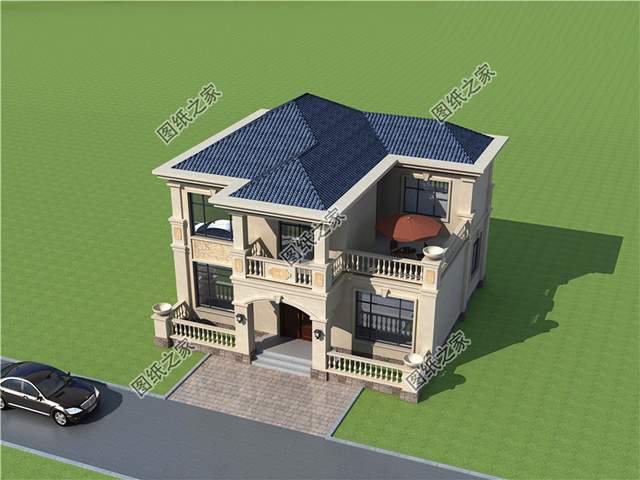 開(kāi)間11×13米的小清新二層別墅設(shè)計(jì)圖，賊亮眼